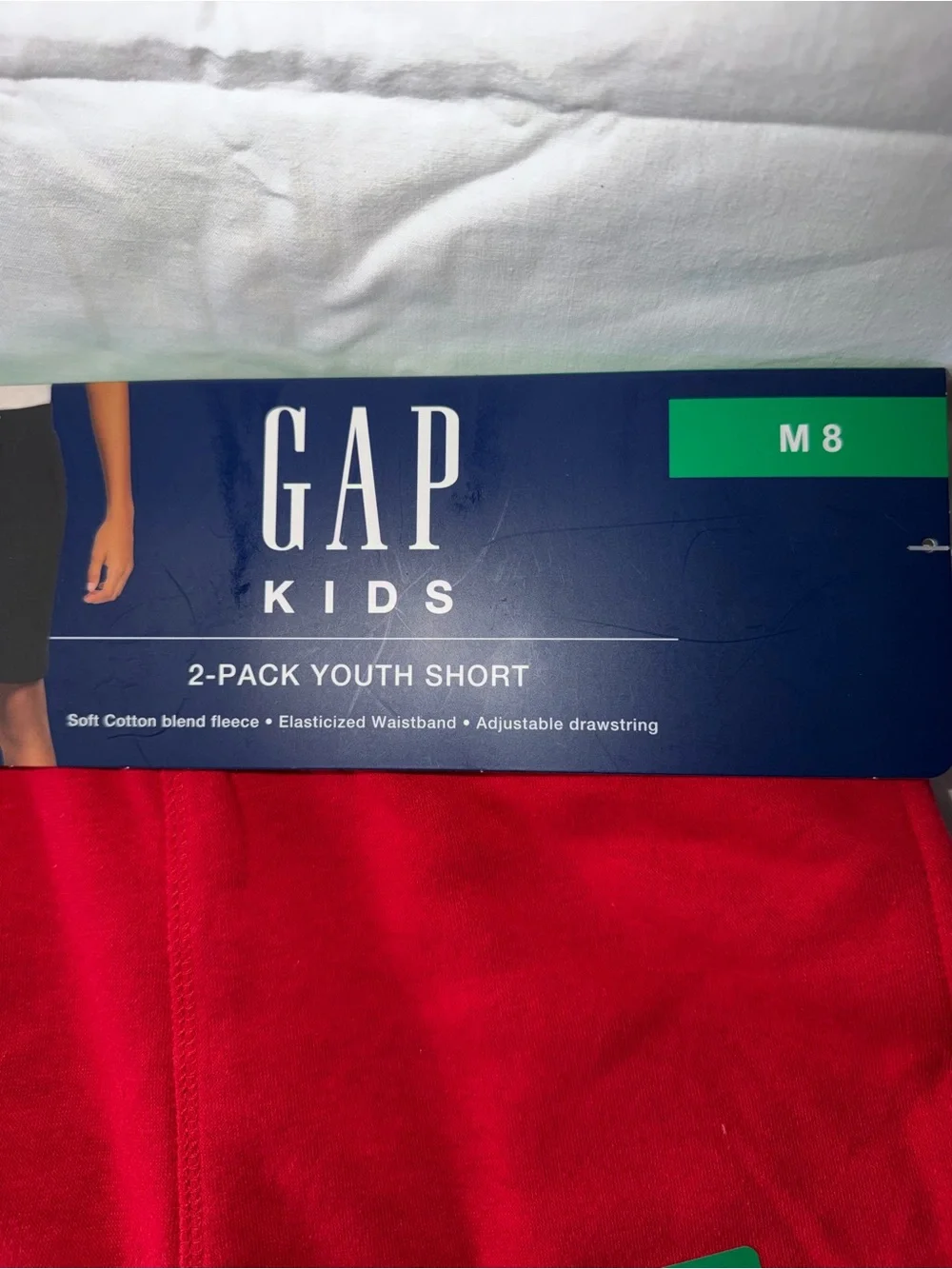 GAP Kids Red Athletic Shorts with Navy Trim